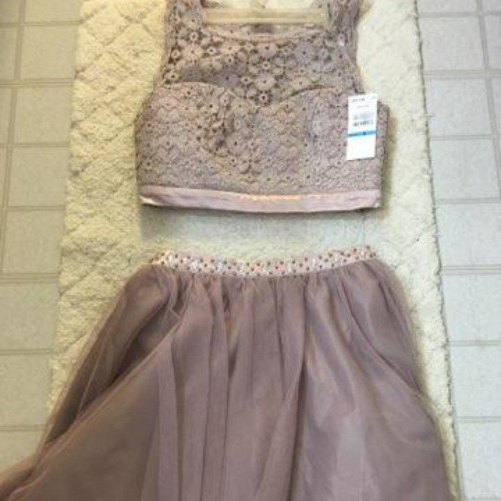 COPY - NWT Two Piece Lace Bustier Top and Tulle Skirt